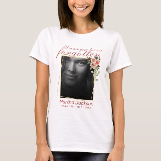 Erinnerung in UNSEREN HERZEN 1 Foto Memorial T-Shirt (Vorderseite)