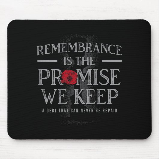 Erinnerung ist das Versprechen, das wir immer wied Mousepad (Vorne)