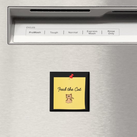 Erinnerung "Katze Gefüttert" Magnet (In Situ (Geschirrspüler))