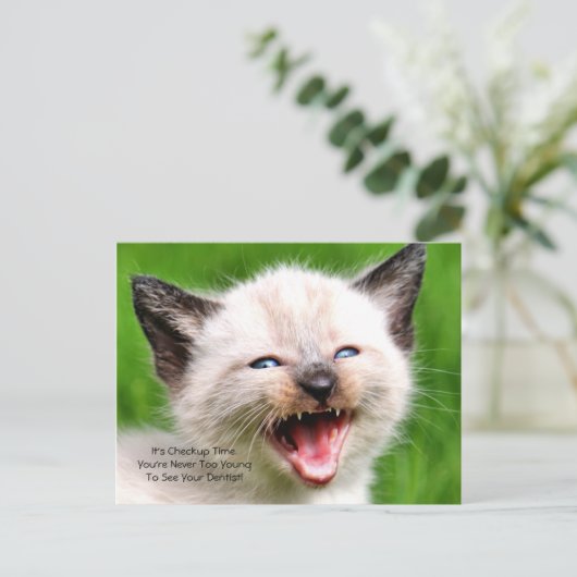 Erinnerung Kinderzähne Postkarte (Stehend Vorderseite)