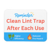 Erinnerung: Klare Lint Trap 3" x 4" Flexible Magne Magnet (Horizontal)