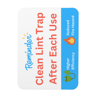 Erinnerung: Klare Lint Trap 3" x 4" Flexible Magne Magnet