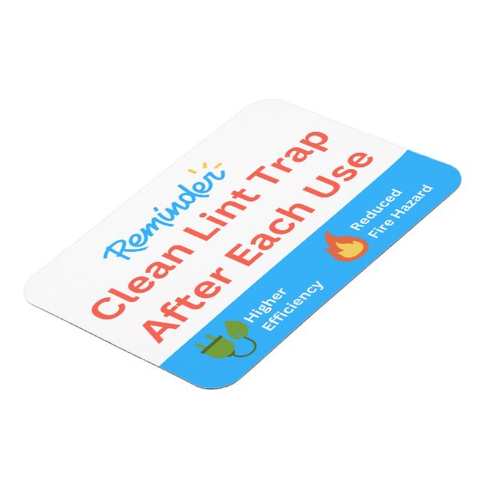 Erinnerung: Klare Lint Trap 3" x 4" Flexible Magne Magnet (Linke Seite)