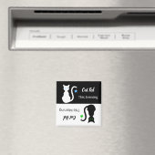 Erinnerung-Magnet der weißen/schwarzen Katze Gefüt Magnet (In Situ (Geschirrspüler))