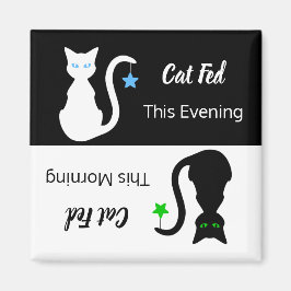 Erinnerung-Magnet der weißen/schwarzen Katze Gefüt Magnet