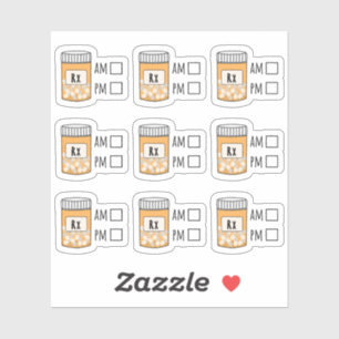 Erinnerung Medizinische Verschreibung Pillenüberwa Aufkleber