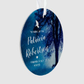 Erinnerung | Memorial Foto Blue Christmas Ornament (Vorderseite)
