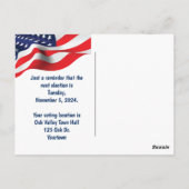 Erinnerung mit amerikanischer Flagge Postkarte (Rückseite)