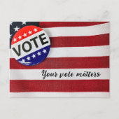 Erinnerung mit amerikanischer Flagge Postkarte (Vorderseite)