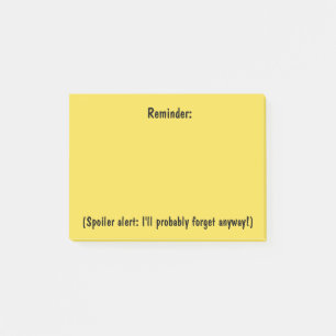 Erinnerung mit ein Verderber-Alarm-klebrigen Post-it Klebezettel