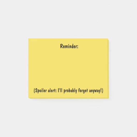 Erinnerung mit ein Verderber-Alarm-klebrigen Post-it Klebezettel (Vorderseite)