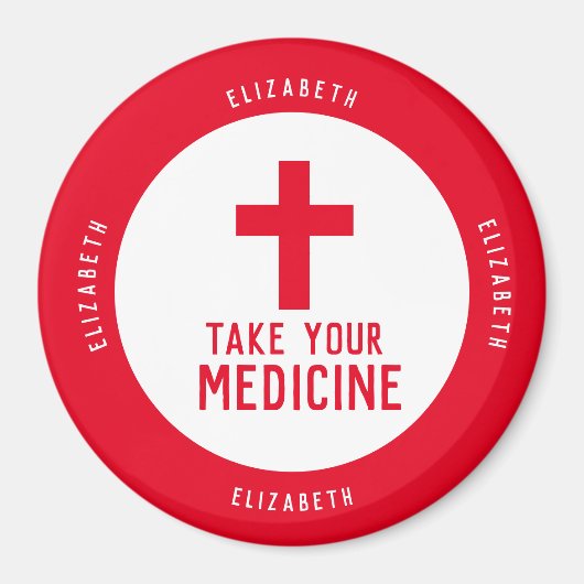 Erinnerung mit Name Magnet (Vorne)