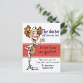 Erinnerung nach dem Arztbesuch Postkarte (Stehend Vorderseite)