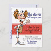 Erinnerung nach dem Arztbesuch Postkarte (Vorne/Hinten)