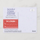 Erinnerung nach dem Arztbesuch Postkarte (Rückseite)