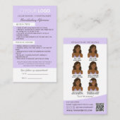 Erinnerung nach der Pflege und Ernennung Visitenkarte (Vorne/Hinten)