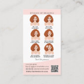 Erinnerung nach der Pflege und Ernennung Visitenkarte (Rückseite)