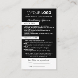 Erinnerung nach der Pflege und Ernennung Visitenkarte