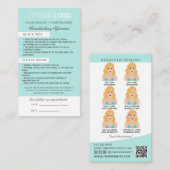 Erinnerung nach der Pflege und Ernennung Visitenkarte (Vorne/Hinten)