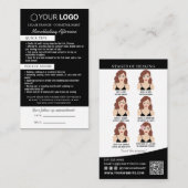 Erinnerung nach der Pflege und Ernennung Visitenkarte (Vorne/Hinten)