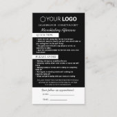 Erinnerung nach der Pflege und Ernennung Visitenkarte (Vorderseite)