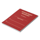Erinnerung Notepad - Roter Text Notizblock (Rotiert)