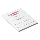 Erinnerung Notizblock (angewinkelt)