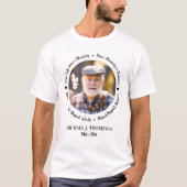 Erinnerung personalisieren Modernes Foto Memorial T-Shirt (Vorderseite)