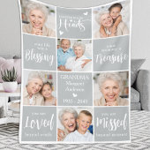 Erinnerung Personalisiert 6 Foto Collage Memorial Fleecedecke