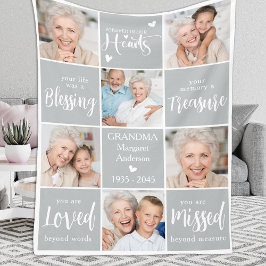 Erinnerung Personalisiert 6 Foto Collage Memorial Fleecedecke