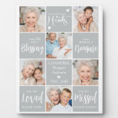 Erinnerung Personalisiert 6 Foto Collage Memorial Fotoplatte (Vorderseite)