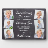 Erinnerung Personalisiert 6 Foto Collage Memorial Fotoplatte (Vorderseite)