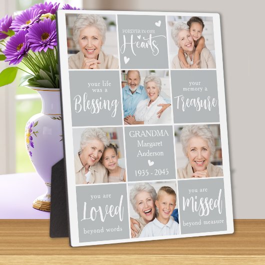 Erinnerung Personalisiert 6 Foto Collage Memorial Fotoplatte