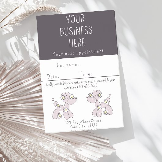 Erinnerung  Pet grooming Ballonhund Post-it Klebezettel