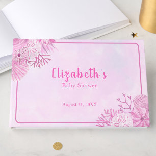 Erinnerung Pink Under The Sea Mädchen-Baby-Party Gästebuch