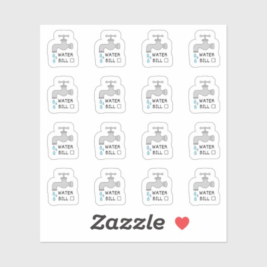 Erinnerung-Planer für das Wasser-Utility Aufkleber (Blatt)