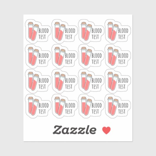 Erinnerung-Planer für den Bluttest am Arbeitsplatz Aufkleber (Blatt)