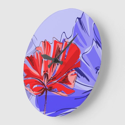 Erinnerung Poppy Große Wanduhr (Winkel)