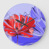 Erinnerung Poppy Große Wanduhr (Vorderseite)