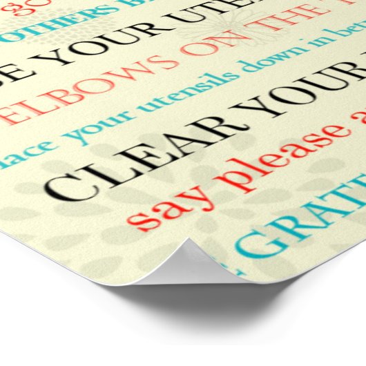 Erinnerung-Poster Poster (Ecke)