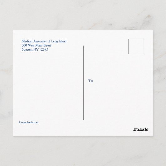 Erinnerung Postkarte (Rückseite)