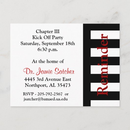 Erinnerung Postkarte3 Postkarte (Vorderseite)