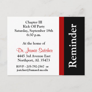 Erinnerung Postkarte5 Einladungspostkarte