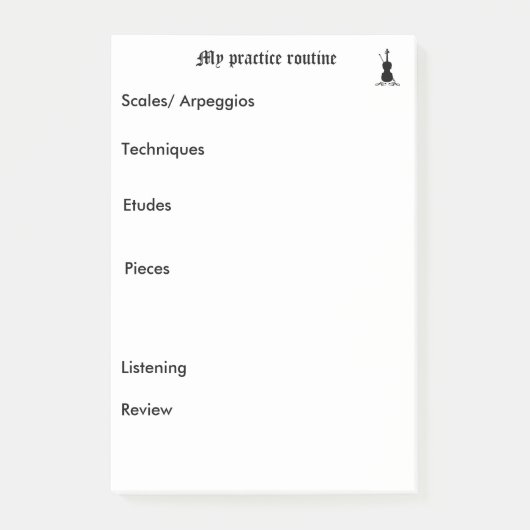 Erinnerung praktizieren post-it klebezettel (Vorderseite)