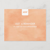 Erinnerung QR Code für einfache Peach Chic Ernennu Postkarte (Vorderseite)