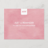 Erinnerung QR-Code für einfache rosa Chic-Ernennun Postkarte (Vorderseite)