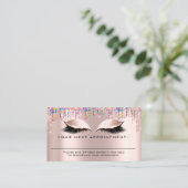 Erinnerung Rose Einhorn Glitzer Visitenkarte (Stehend Vorderseite)