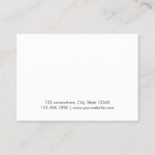 Erinnerung Schlicht Schwarz/Weiß Terminkarte (Rückseite)