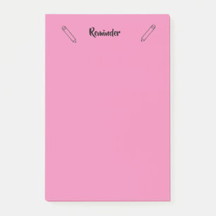 Erinnerung Sticky Notes Pink Post-it Klebezettel