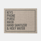 Erinnerung Tasten Handy Purse Funny Covid 19 Custo Fußmatte (Vorderseite)